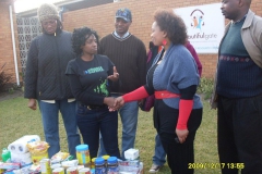 Donating food to orphanage in South Africa