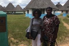 Kay Morris President and Volunteer Queen Ester visit Manhinga Village Zimbabwe
