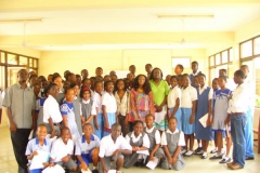 Kay visits and address students at Merton School - Ghana